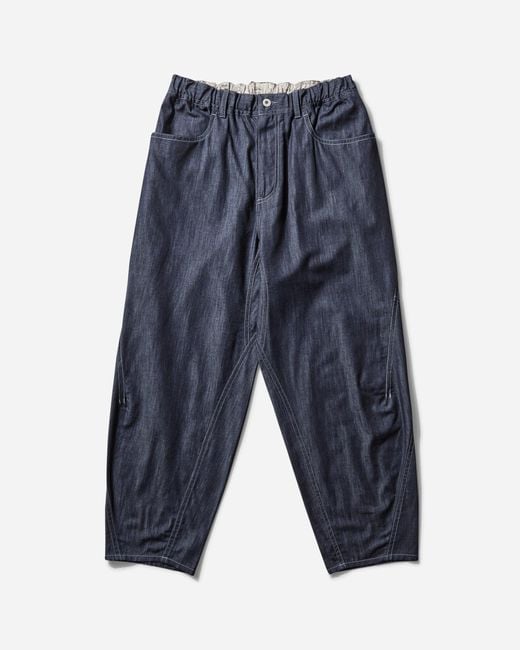 And Wander Blue Men S Dry Easy Denim Wide Pants Navy for men