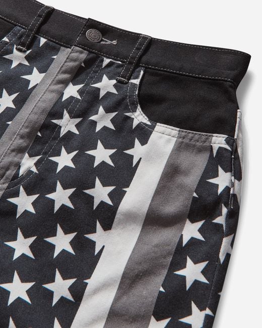 Hysteric Glamour Black Women S Star Stripe Pattern A-line Mini Skirt