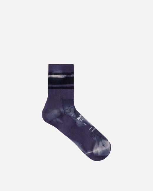 Satisfy Blue Merino Tube Socks Deep Lilac for men