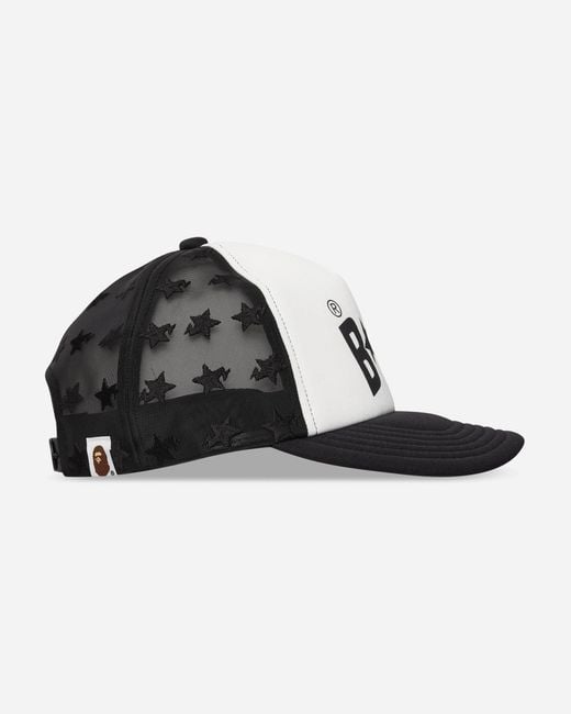A Bathing Ape Black Bape Sta Mesh Cap for men