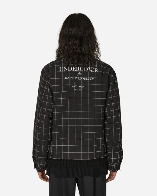 Undercover Black Grid Jacket for men