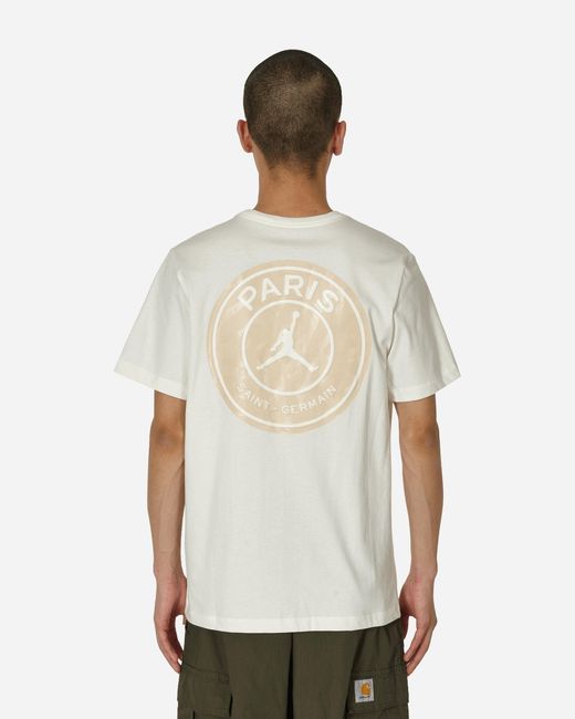 Nike White Paris Saint-germain Logo T-shirt Sail / Sanddrift for men