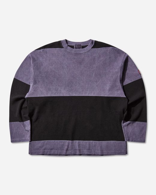 Cav Empt Blue Men S Overdye Stripe Longsleeve T-shirt for men