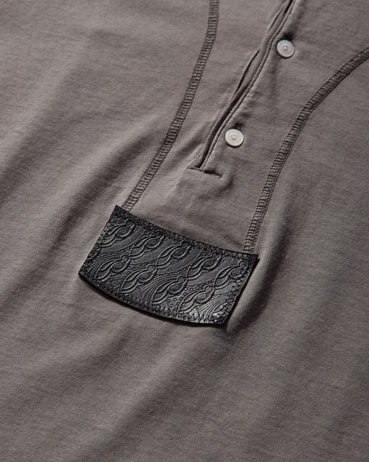 Kiko Kostadinov Gray S Sargo Short Sleeve Henley Iris for men