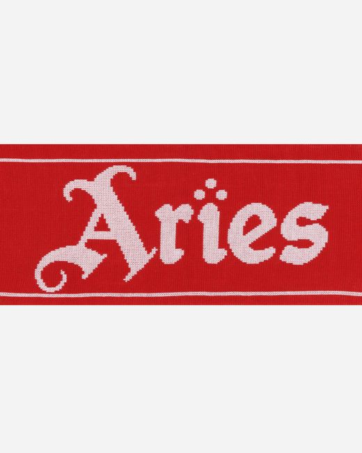 Aries Arsenal Column Logo Scarf in Red for Men | Lyst UK
