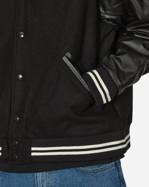 Nike Authentics Varsity Jacket Black / White for Men Lyst