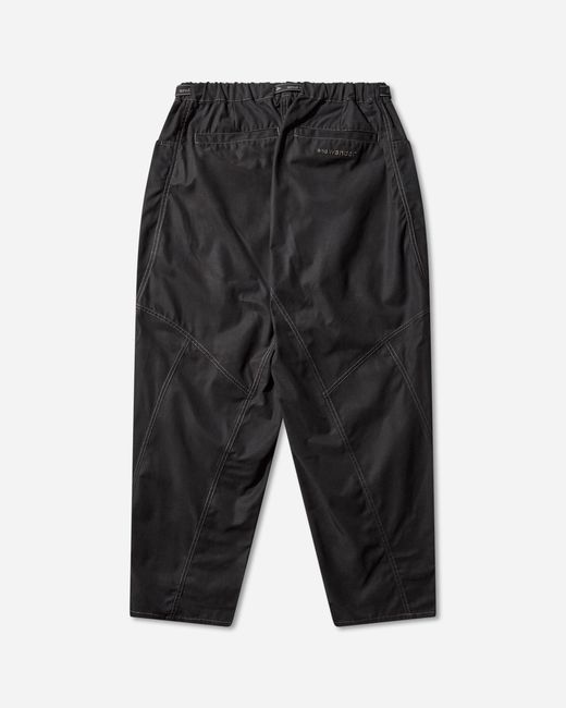 And Wander Black Men S High Count Cloth Wide Pants for men