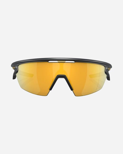 Oakley Yellow Sphaera Sunglasses Matte Carbon / Prizm 24k for men