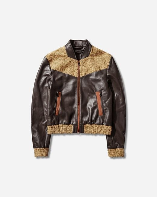Kiko Kostadinov S Konrad Leather Jacket Coffee in Black | Lyst