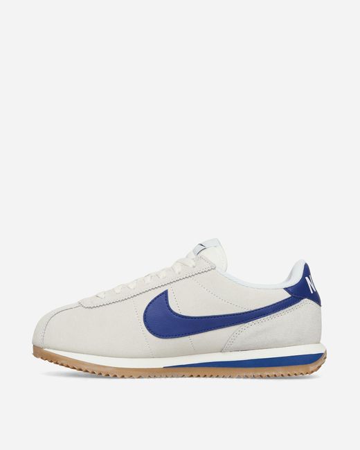 Nike Blue Cortez Brand-embellished Leather Low-top Trainers for men