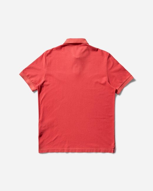 Stone Island Red Men S Slim Fit Polo Shirt Papaya for men