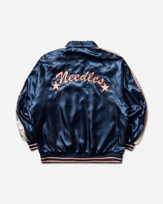 Needles Blue Men S Stadium Jacket Navy for men