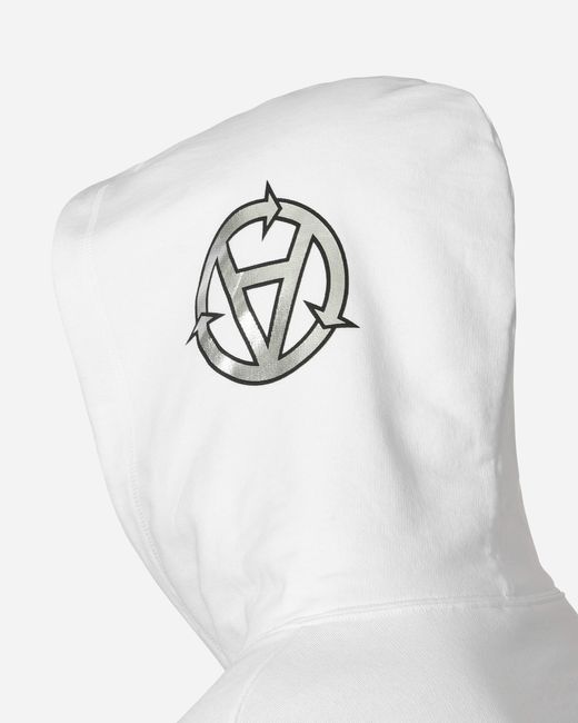 SLAM JAM White Gaznevada Graphic Hooded Sweatshirt for men