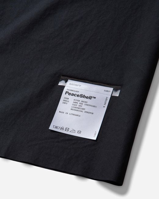 Satisfy Black S Peaceshell River Shirt for men