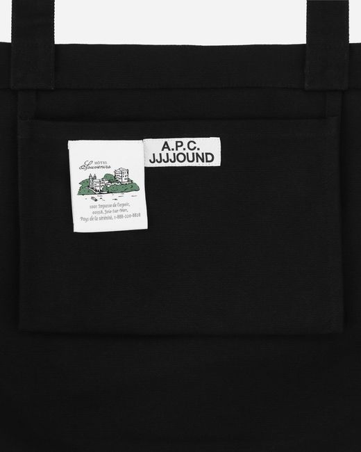 A.P.C. Black Jjjjound Hotel Tote Bag for men