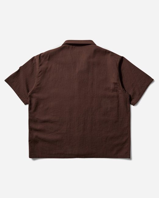 Cav Empt Brown Men S Soft Cw Short Sleeve Open Shirt for men