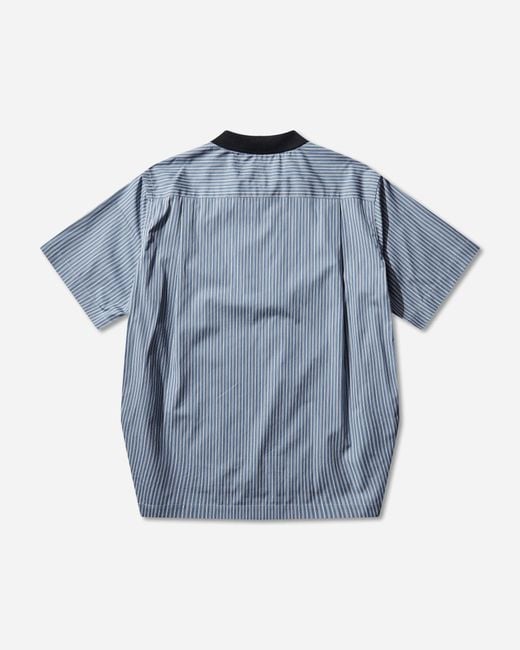 Sacai Men S Poplin Pullover Shirt Blue Stripe for men