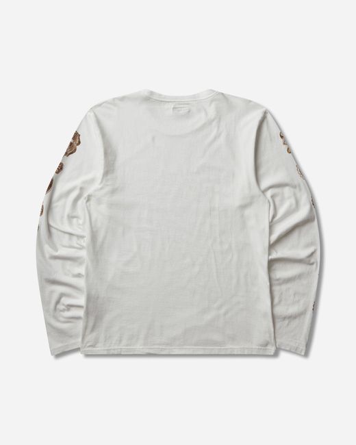 Kapital Gray S 20/-Jersey Crew Longsleeve T-Shirt (Concho Belt Sleeve) for men