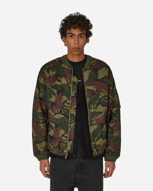 Nike Green Woven Ma1 Flight Jacket Camo Medium Olive / Black for men