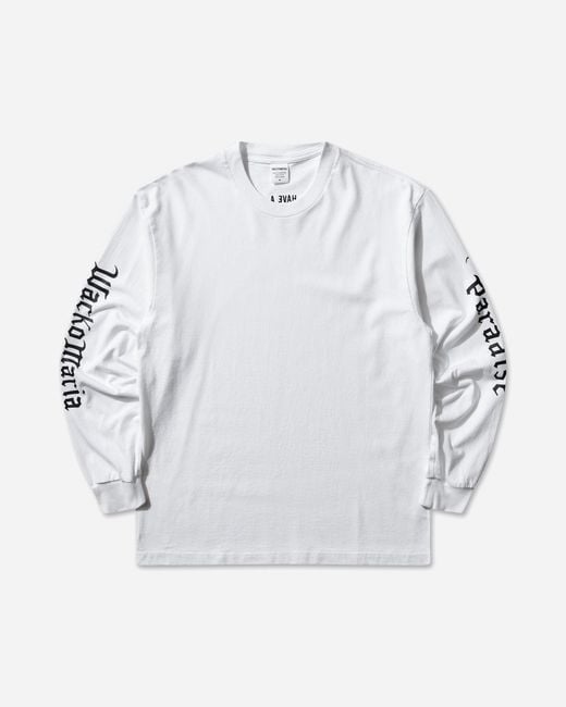 Wacko Maria White Washed Heavy Weight Longsleeve T-Shirt (Type-1) for men