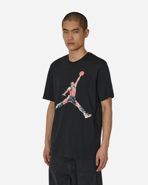 Nike Black Jumpman Watercolor T-Shirt for men
