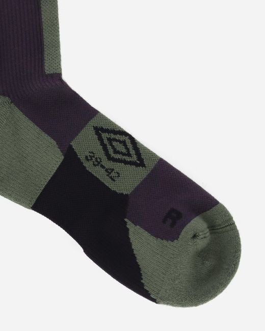 Umbro White Hard Times Socks Green / Anthracite for men
