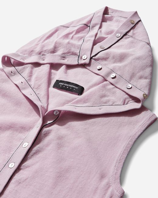 Kiko Kostadinov Pink S Kreiner Knit Rollneck Top Pale