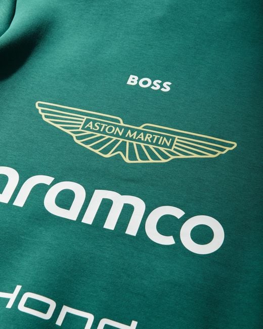 PUMA Green Aston Martin Aramco F1 Team Replica Hoodie Lux for men