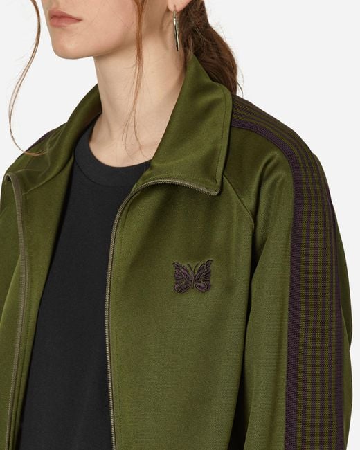 Needles Green Poly Smooth Track Jacket Olive