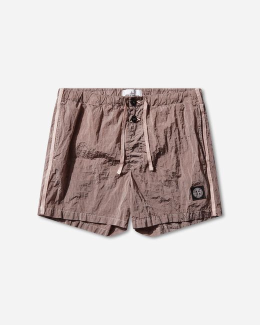 Stone Island Pink Men S Nylon Metal Swim Shorts Oleander for men