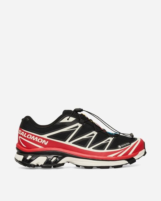 Salomon White Xt-6 Gore-tex Sneakers / Flame Scarlet / Vanilla Ice for men