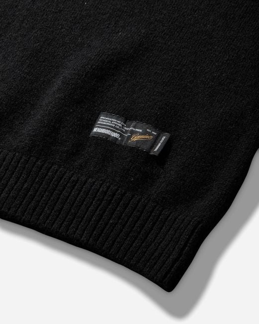 Neighborhood Black Men S Plain Crewneck Sweater for men