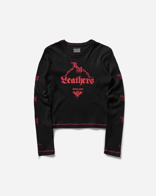R & M Leathers Black Logo Longsleeve T-Shirt
