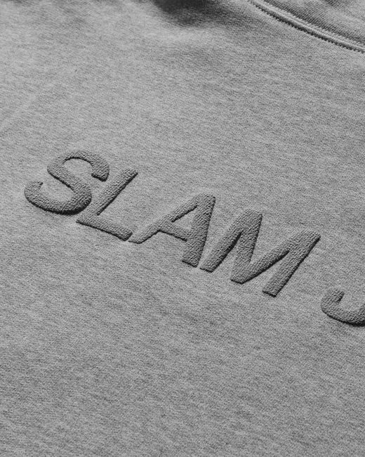 SLAM JAM Gray Graphic Hooded Sweatshirt for men