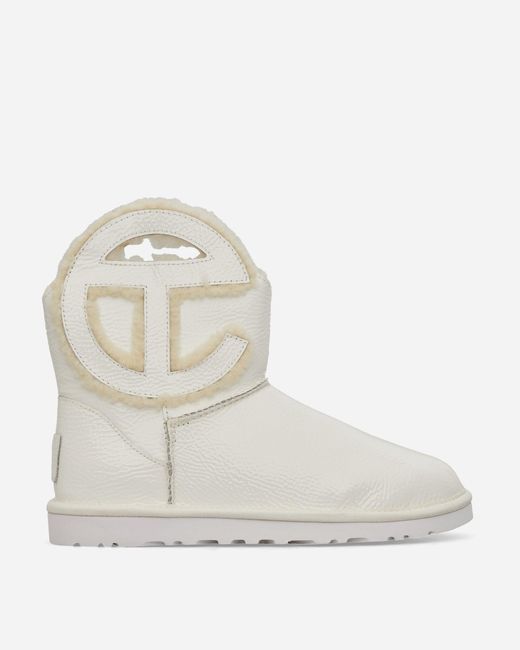 UGG Telfar Logo Mini Crinkle Leather Boots in White for Men Lyst UK