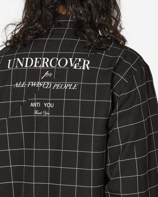 Undercover Black Grid Jacket for men
