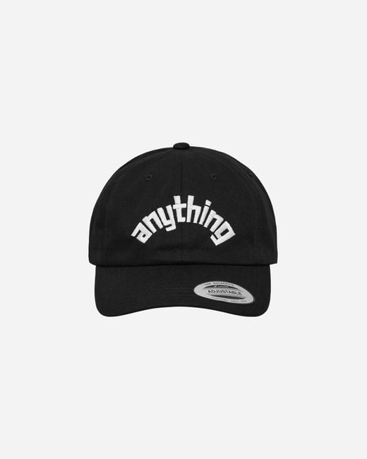 Anything Black Curved Logo Dad Hat for men