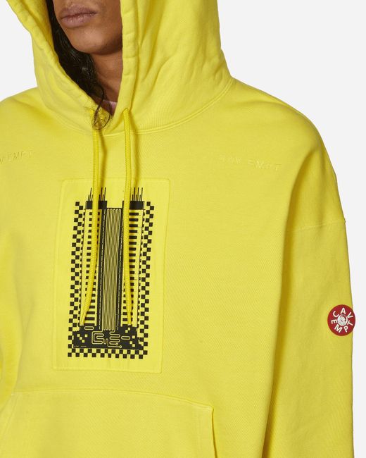 Cav Empt Yellow Overdye Reprocess Heavy Hooded Sweatshirt for men
