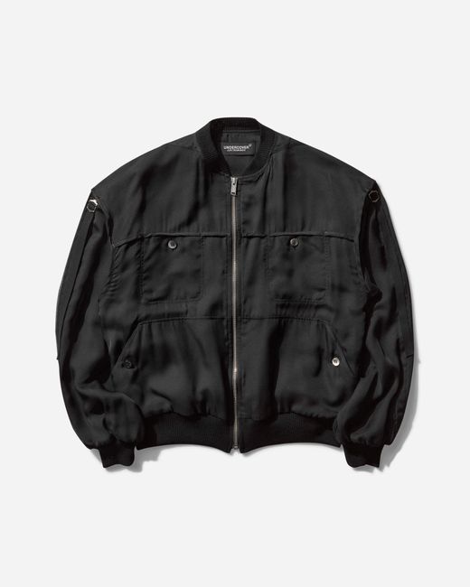 Undercover Black Women S Straps Bomber Jacket