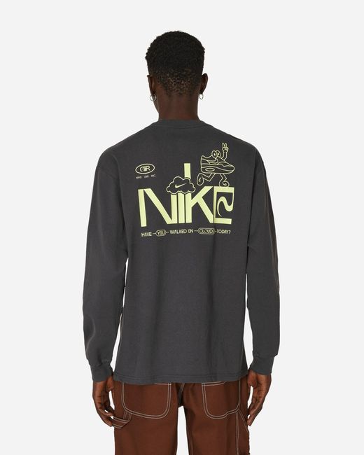 Nike Black M90 Longsleeve T-shirt Anthracite for men