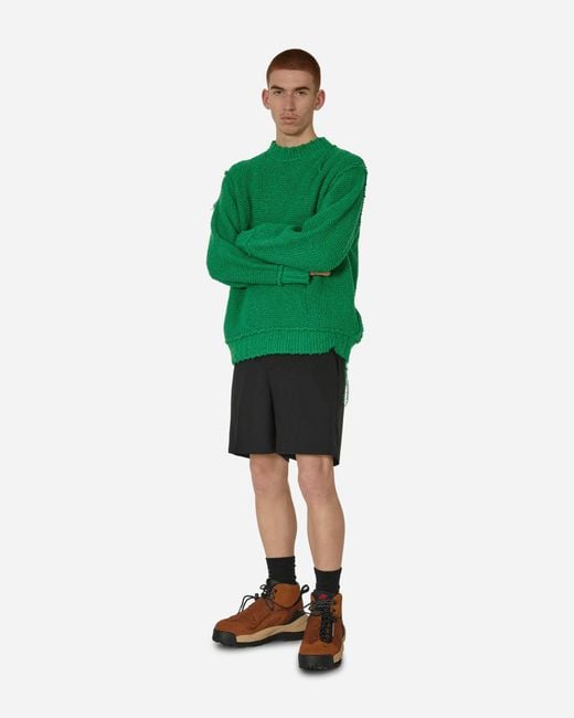 Sacai Green Knit Pullover for men