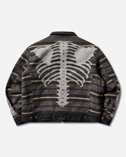 Kapital S 14Oz X Denim Bone Lining Reversible Zip-Up Work Jacket