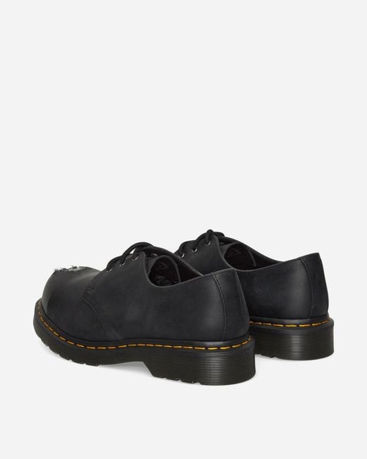 Dr. Martens Black 1461 Metal Toe Leather Shoes for men