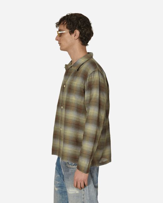Our Legacy Green Box Shirt Murky Static Summer Wave for men