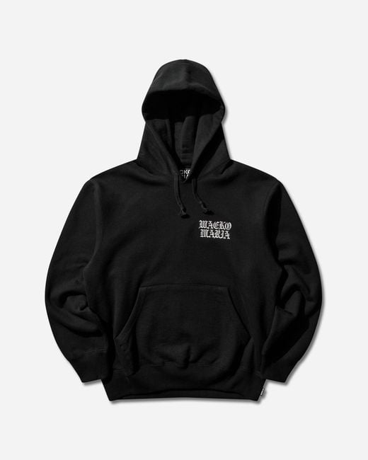 Wacko Maria Black Heavy Weight Hoodie (Type-1) for men