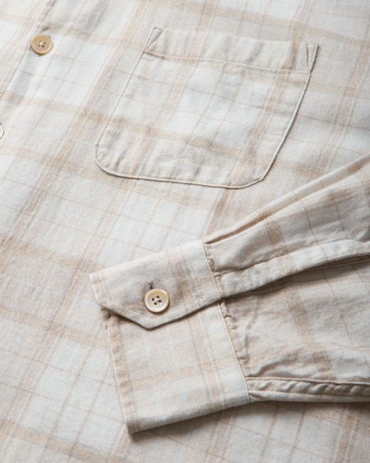 Our Legacy Natural S Borrowed Shirt Stella Check Print for men
