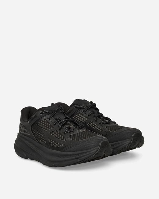 Hoka One One Black Clifton One9 Sneakers / Carbon for men