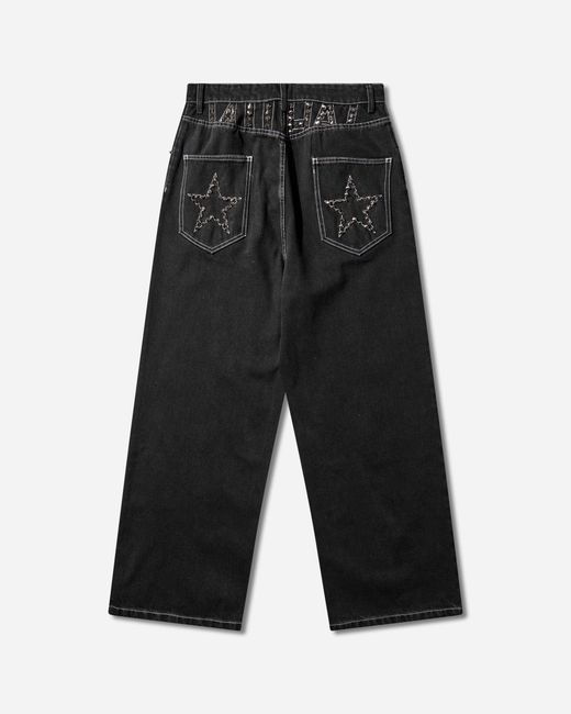 Nii HAI Black S Studs Baggy Jeans Wash