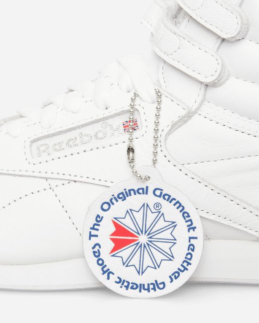 Reebok White Women S Freestyle Hi Sneakers Intense / Silver