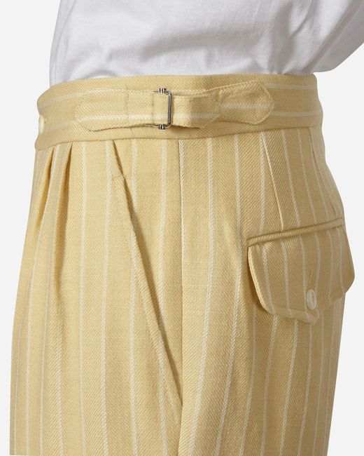 Bode Yellow Dennis Stripe Trousers Cream / for men